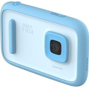 myFirst Camera 50 AI Assisted Kids Camera 20MP Resolution w Advanced Shutter Control SelfieLight Wifi Connectivity Photo Video Editing ChildSafety Privacy and Parental Control Blue