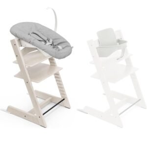 Stokke Tripp Trapp Chair Baby Newborn Set Bundle Whitewash