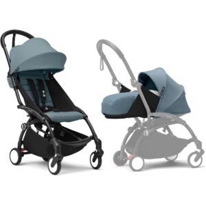 Stokke YOYO3 Black Frame 0 6 Aqua Bundle