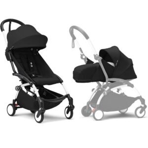Stokke YOYO3 White Frame 0 6 Black Bundle