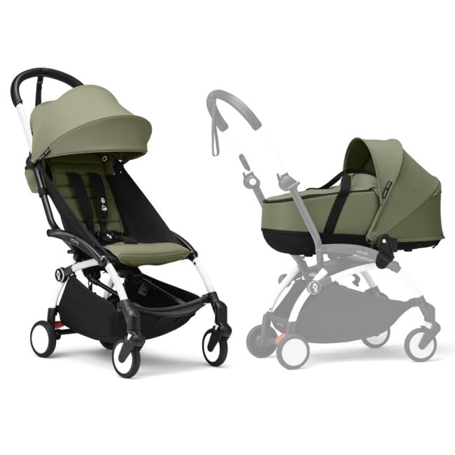 850062110670 Stokke YOYO3 Frame White Newborn 6 Pack Bundle Olive in UAE