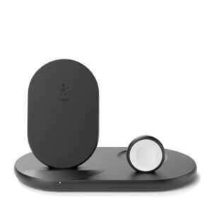 Belkin BOOST CHARGE 3in1 Wireless Charger 75W Fast Qi Certified for iPhone 1111Pro 11 Pro MaxXs MaxXRXSX8 Plus8 Apple Watch Series 54321 Airpods Pro QI enabled devices Black