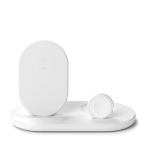 Belkin BOOST CHARGE 3in1 Wireless Charger 75W Fast Qi Certified for iPhone 1111Pro 11 Pro MaxXs MaxXRXSX8 Plus8 Apple Watch Series 54321 Airpods Pro QI enabled devices White