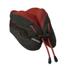 Cabeau Evolution Cool Travel Pillow Air Circulating Head and Neck Memory Foam Cooling Travel Pillow Red