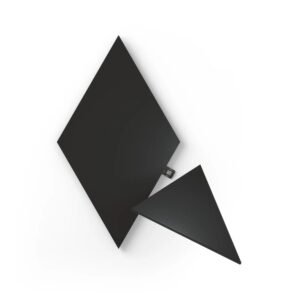 Nanoleaf SHAPES Triangles Ultra Black Expansion Pack Smart WiFi LED Panel System Instant Wall Decoration Home or Office Use 16M Colors Low Energy Black Panels Only 3pcs