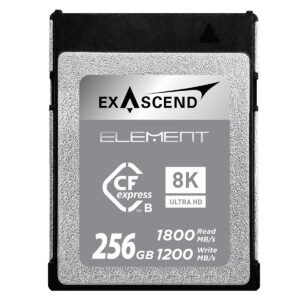 Exascend Element CFexpress Type B Card 256GB Read 1800 MBs Write 1200 MBs