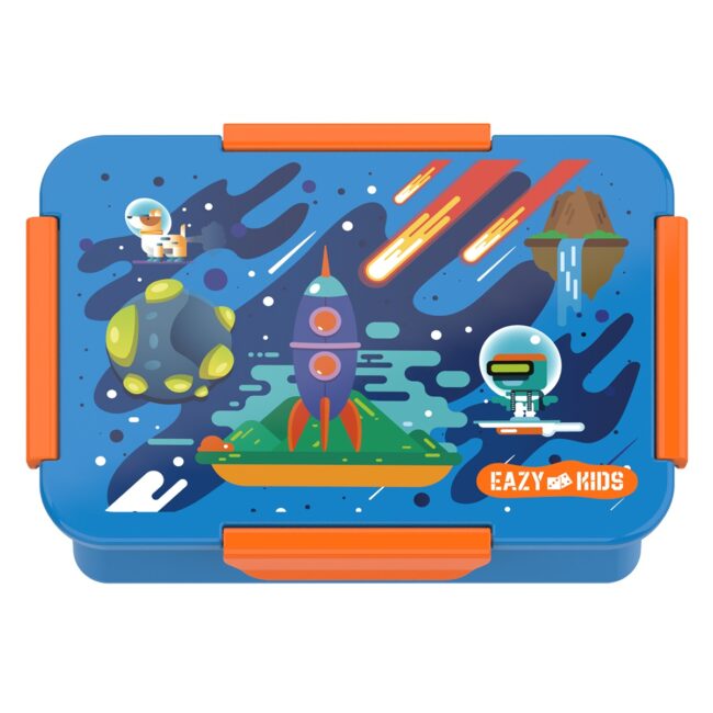 Eazy Kids Lunch Box, Space – Blue, 850ml in UAE