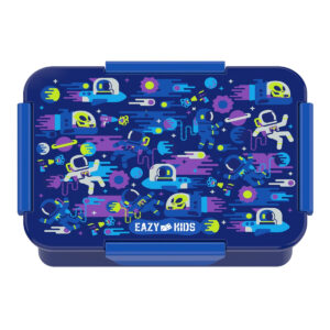 Eazy Kids Lunch Box and Tritan Water Bottle w/ Carry handle, Astronauts  – Blue, 420ml in UAE