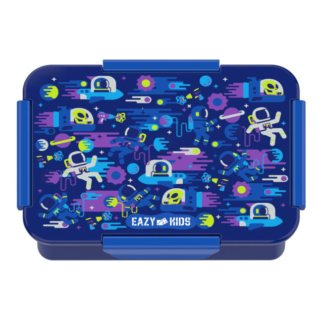 1845546973.jpg Eazy Kids Lunch Box and Tritan Water Bottle w/ Carry handle, Astronauts – Blue, 420ml in UAE