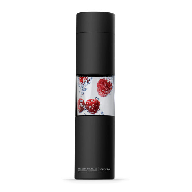 Asobu Flavor U See Slim and Classy Infuser Bottle 16 Ounce – Black in UAE