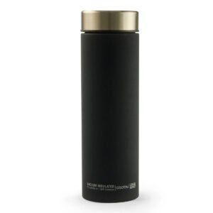 Asobu Le Baton Vacuum Insulated Double Walled Travel Bottle 17 Ounce - Black Gold