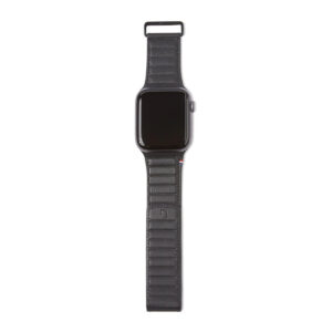 Decoded 38-41mm Leather Magnetic Traction Strap for Apple Watch Series 5, 4, 3, 2, and 1 – Black in UAE