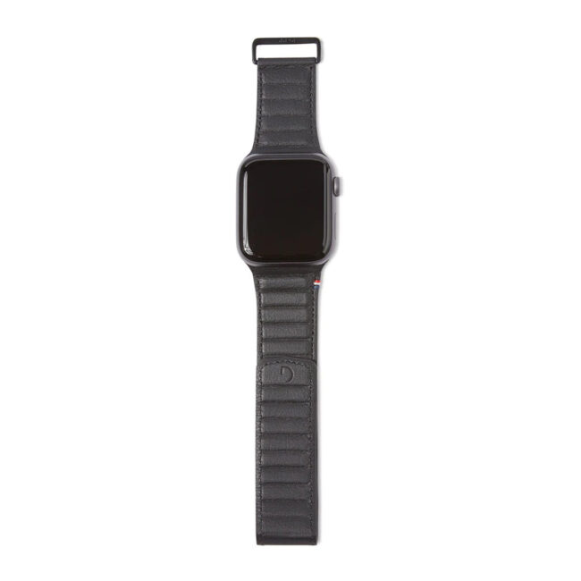 334720806.jpg Decoded 38-41mm Leather Magnetic Traction Strap for Apple Watch Series 5, 4, 3, 2, and 1 – Black in UAE