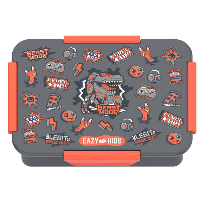 3494996338.jpg Eazy Kids Lunch Box, Gen Z – Grey, 850ml in UAE