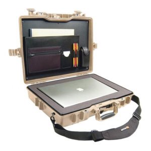 Pelican Computer Watertight Hard Case 1495CC 2 WL/Lid-Organizer & Foam - Desert Tan