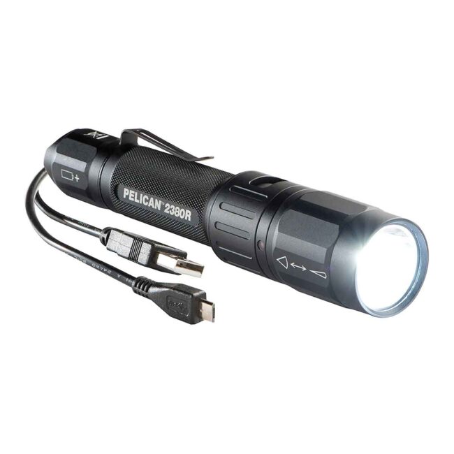 4991266308.jpg Pelican Rechargeable LED Flashlight 2380R Spot – Black in UAE