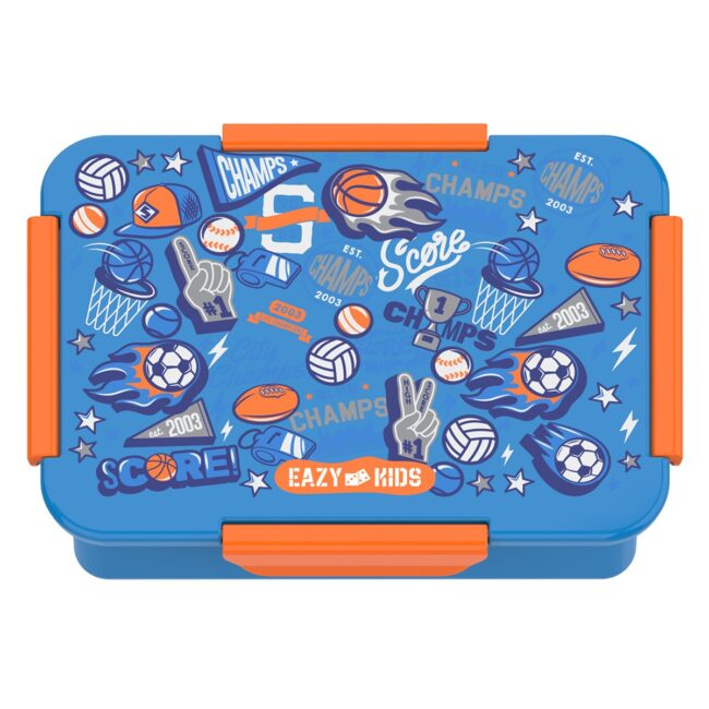 5295967351.jpg Eazy Kids Lunch Box, Soccer – Blue, 850ml in UAE