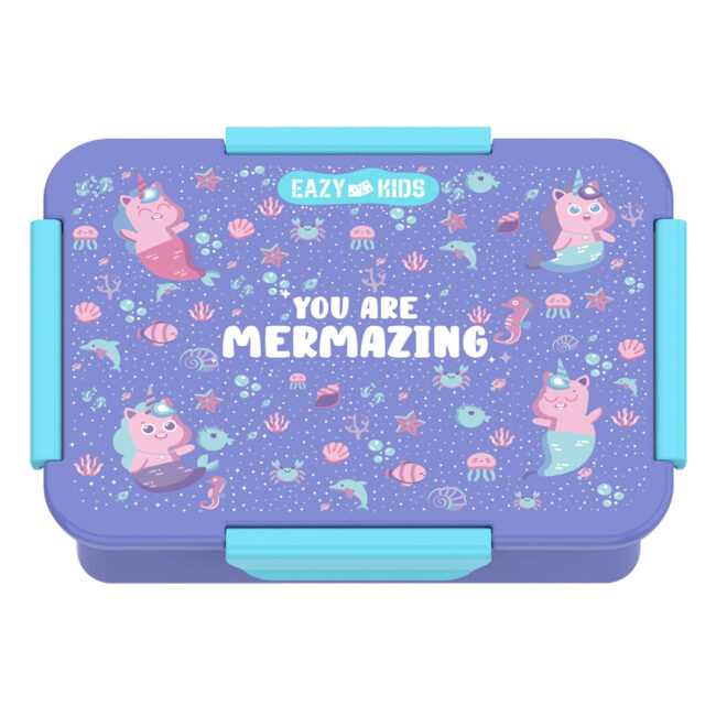 6688905317.jpg Eazy Kids Lunch Box, Mermaid – Purple, 850ml in UAE