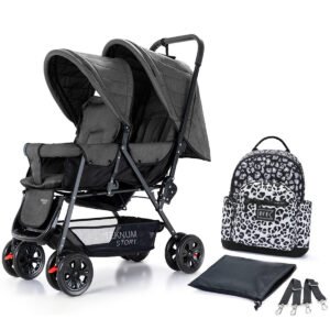 Teknum Twin Baby Stroller Combo - Dark Grey
