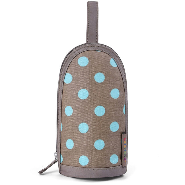 763123510.jpg Little Story Insulated Bottle Bag – Polka Brown in UAE