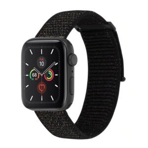 Case-Mate Apple Watch 42-44mm Nylon Mixed Metallic Black Band