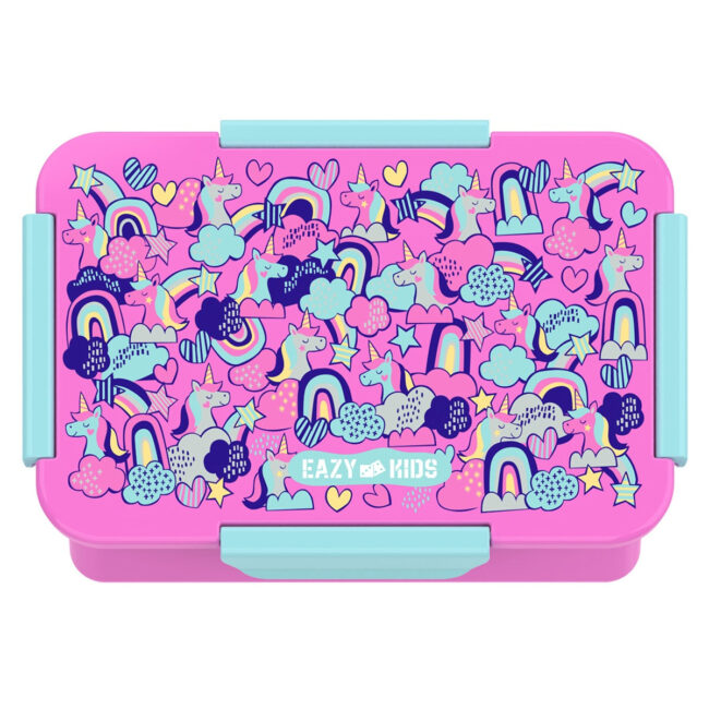 8748635381.jpg Eazy Kids Lunch Box, Unicorn – Pink, 850ml in UAE