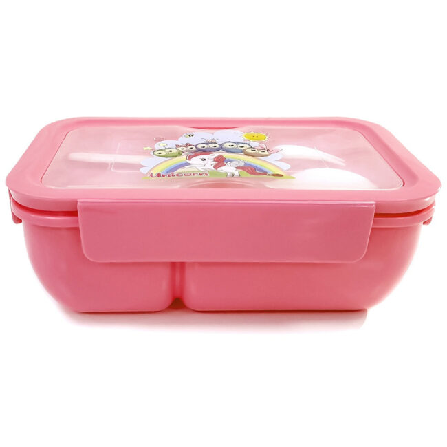 Eazy Kids Unicorn Snack Box wt Spoon & Fork – Friends in UAE