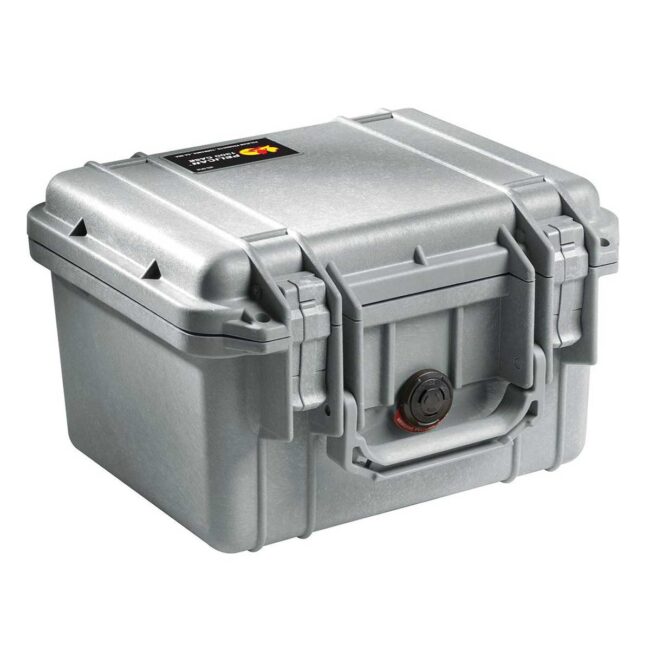 Pelican Case with Foam 1300 WL/WF – Silver in UAE