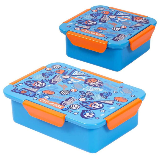 SAB-CM_EZ_TLB12_FBBU-01.jpg Eazy Kids Eazy Kids – Soccer Lunch Box Set 2pcs – Blue in UAE