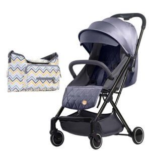 Teknum Teknum Travel Lite Stroller Dark Grey + Diaper Bag - Yellow