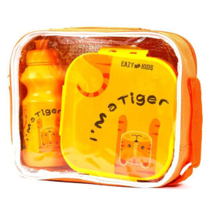 Eazy Kids Eazy Kids Lunch Box and Water Bottle With Bag – Tiger Yellow in UAE