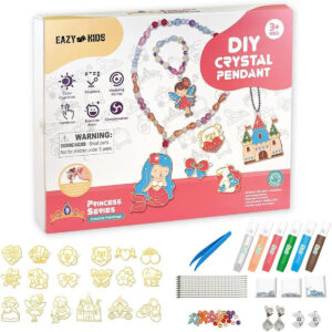 Eazy Kids Eazy Kids DIY Kids Art Craft Crystal Pendant Making Coloring Set XL Princess in UAE