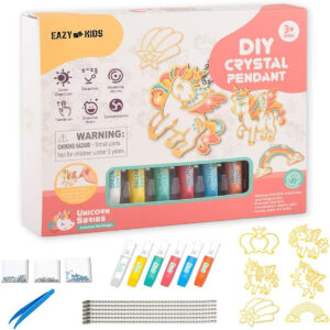 Eazy Kids Eazy Kids DIY Kids Art Craft Crystal Pendant Making Coloring Set Unicorn in UAE
