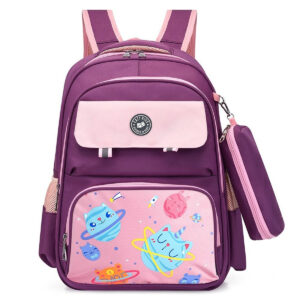 Eazy Kids Eazy Kids – Unicorn Planet School Bag w/ Pencil Case – Purple – 17.7 Inch in UAE