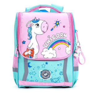 Eazy Kids Eazy Kids School Bag Unicorn Green Pink – 14.6 Inch in UAE