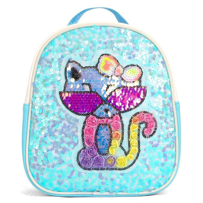 SAB-EZ_SEQBP_CAGR-01.jpg Eazy Kids Eazy Kids – Sequin School Backpack – 9-Inch – Cat Green in UAE
