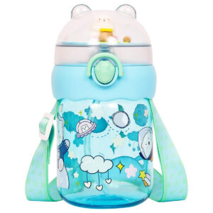 Eazy Kids Eazy Kids – Water Bottle w/ Straw 580ml – Green in UAE