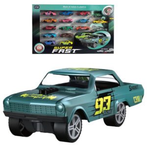 Little Story Little Story - Slide Die Cast Toy Car Play Set - 16Pcs