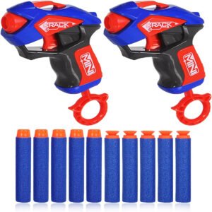 Little Story Little Story Kids Manual Mini Bullet Gun wt 10 Soft Bullets Pack of 2 Blue