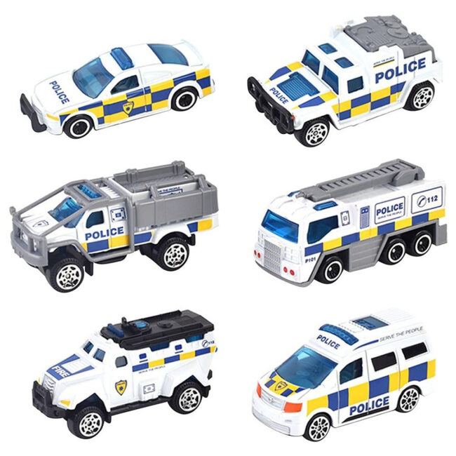 SAB-LS_6PASPC_WH-01.jpg Little Story Little Story – Alloy Sliding Police Toy Car – 6Pcs – White in UAE
