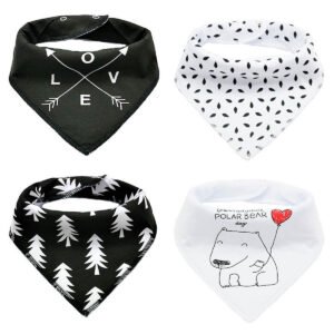 Little Story Little Story Bandana Drool Bibs Pack of 4 - Love