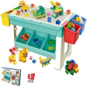 Little Story Little Story Blocks 3 in 1 Activity Table wt 59 Blocks