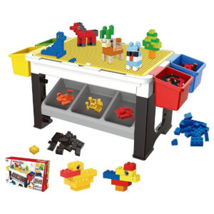Little Story Little Story – Blocks 3-in-1 Activity Table w/ 300 Blocks – Grey in UAE