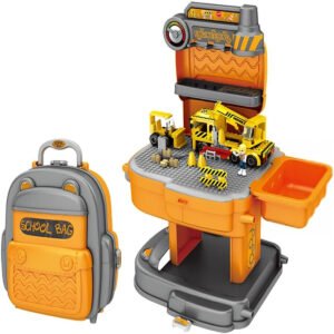 Little Story Little Story Role Play Construction Site With Jcb Truck And Block Toy Set School Bag 239 Pcs Orange 2 In 1 Mode