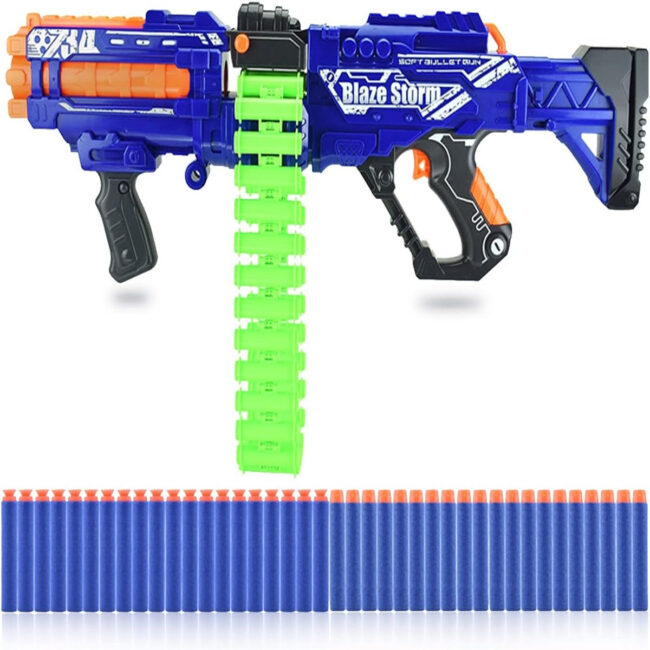 Little Story Little Story Kids Battery Operated Bullet Gun wt 40pcs Soft Bullets Blue in UAE