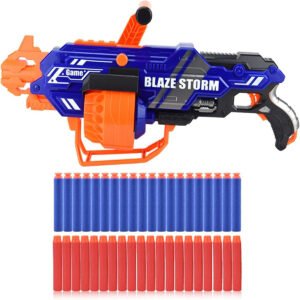 Little Story Little Story Kids Battery Operated Bullet Gun wt 40pcs Soft Bullets Blue