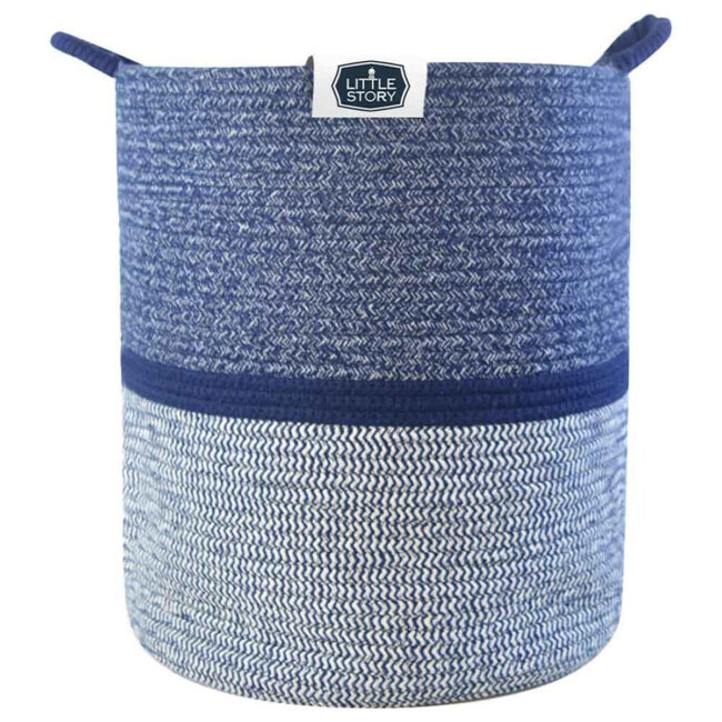 Little Story Little Story – Cotton Rope Diaper Caddy XL – Blue in UAE