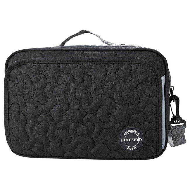 Little Story Little Story – Baby Diaper Changing Clutch Kit – Quilted Black in UAE