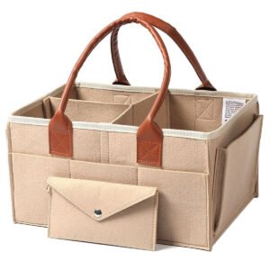Little Story Little Story - Diaper Caddy + Travel Pouch Medium - Ivory