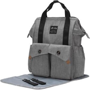 Little Story Little Story Elite Diaper Bag w Stroller Hooks Changing mat Grey